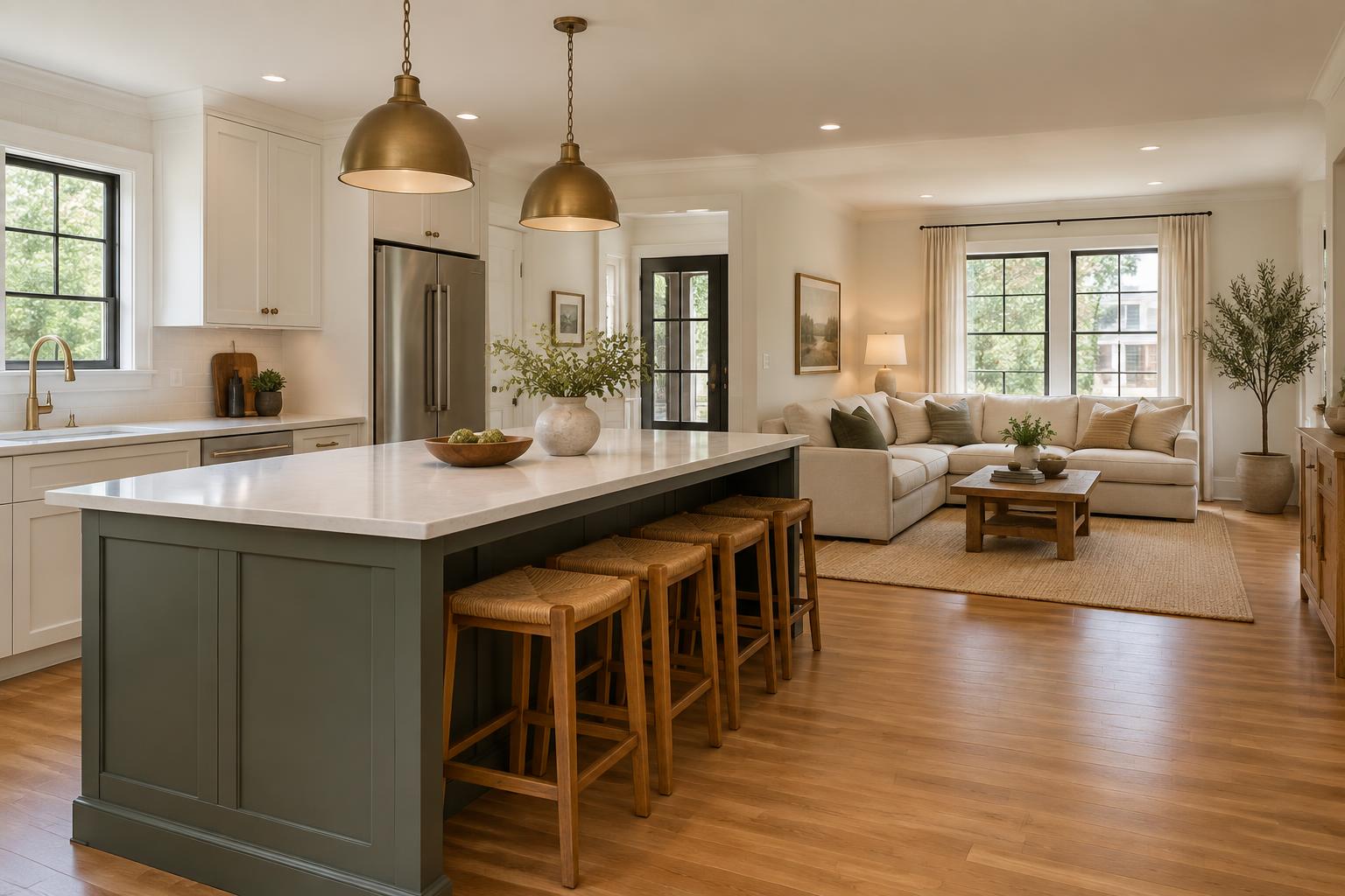Renovated kitchen and living area in a PL Legacy Capital property